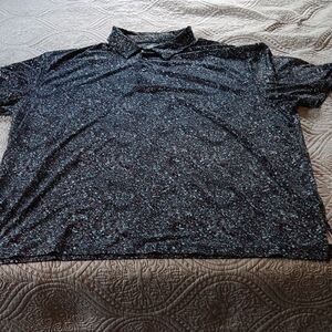 Ben Hogan Men's Black Patterned Performance‎ Polo XXL